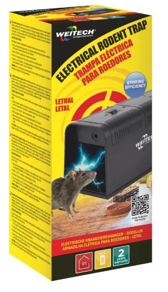 Trappola elettrica per ratti e topi Weitech WK0650