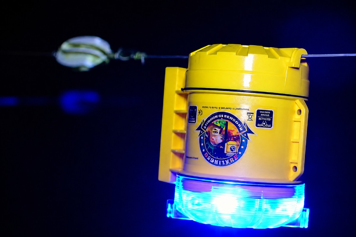 Foxlights in funzione di notte con luci intermittenti per dissuadere i predatori
